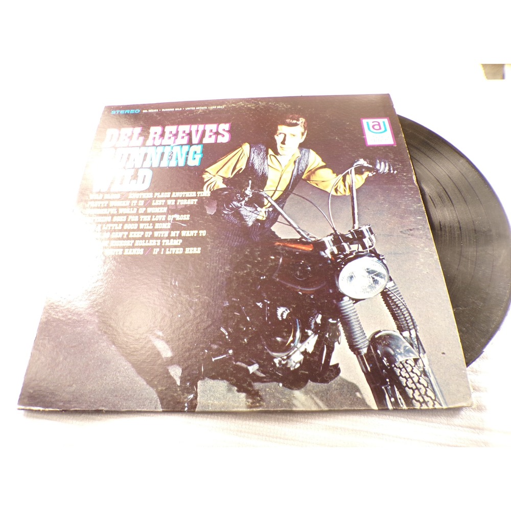 Del Reeves Running Wild Vinyl LP 1968 United Artists UAS 6643 Stereo Country